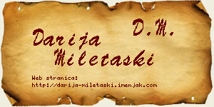 Darija Miletaški vizit kartica